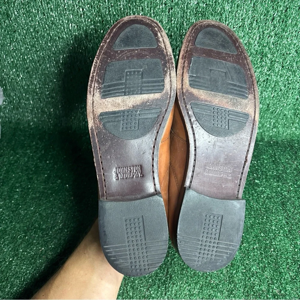 Johnston & Murphy Slip On Tassel Dress Loafers‎ Brown Mens Size 11.5 M